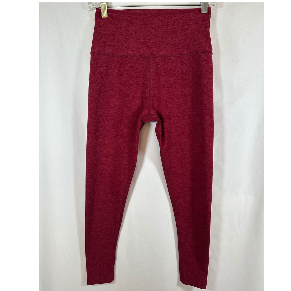 Beyond Yoga Spacedye Caught In The Midi High Waisted Leggings Red Heather L